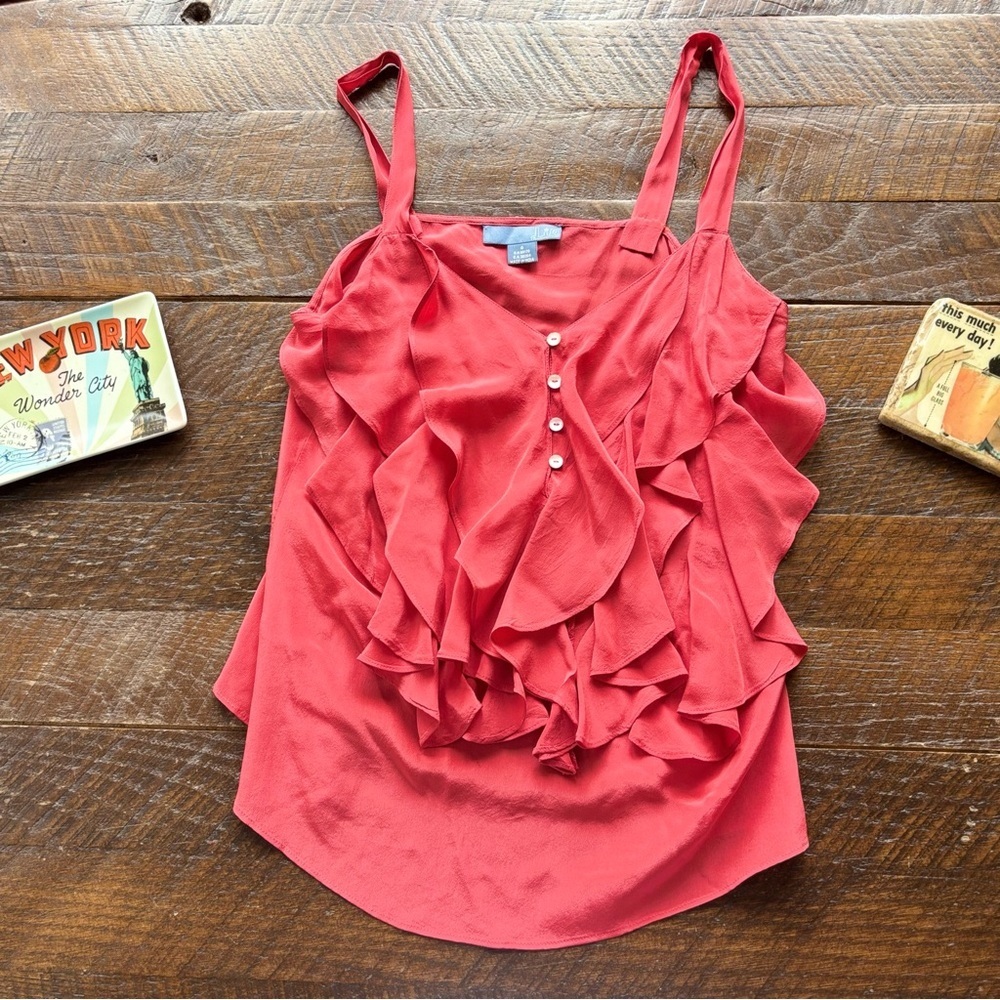Red Ruffled Camisole - Picture 6 of 7
